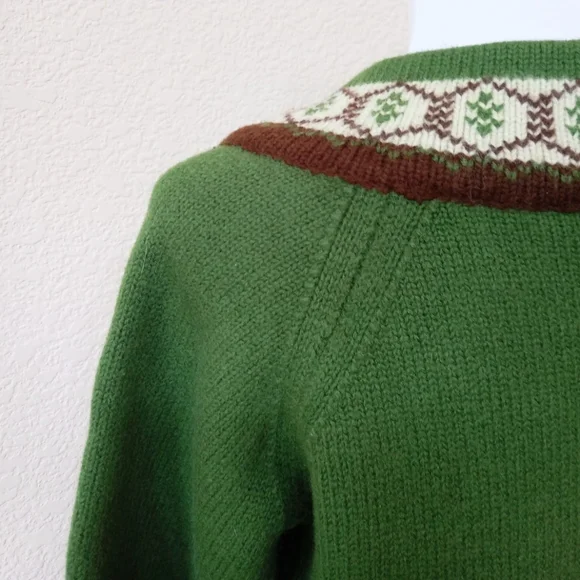 St. George vintage 1960s wool chunky v-neck sweater - Picture 8 of 9